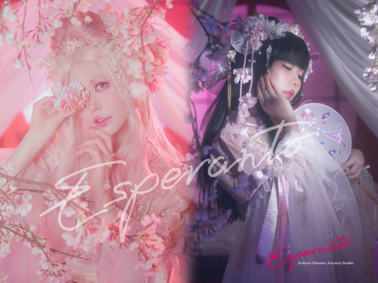 桜　着物　ポートレート