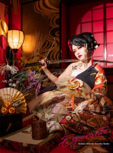 変身写真　花魁体験　花魁　丁半